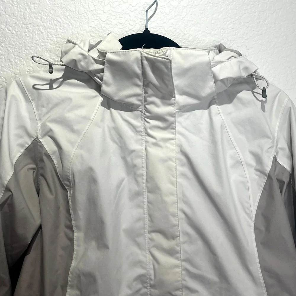 Eddie‎ Bauer Weatheredge Rain Jacket Womens S White Gray Mesh Lined Waterproof - Picture 9 of 16